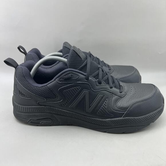 New Balance 857v3 Work Shoes Men Size 13 2E Black Leather Slip Resistant Sneaker - Picture 1 of 8